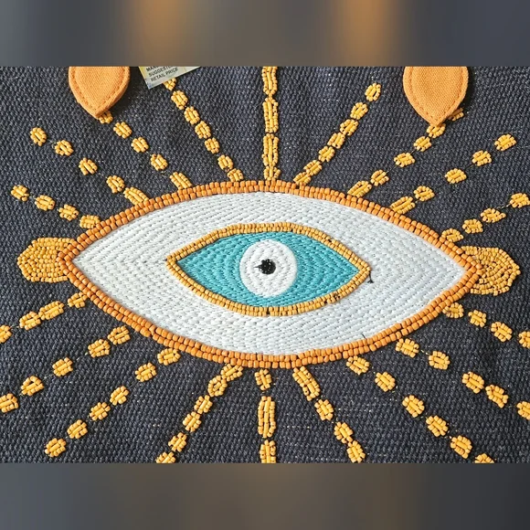 EXPRESS EDIT Embroidered Eye Design Tote Bag NWT - Picture 11 of 12